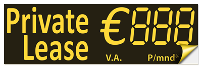 Private Lease sticker geel