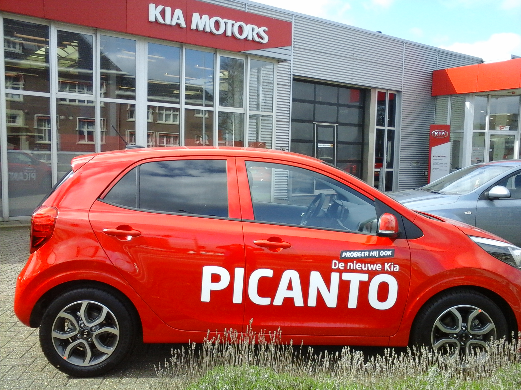 Nieuwe Kia Picanto voorzien van privacy-glass , ruiten geblindeerd met 20% glasfolie door Art on Wheels