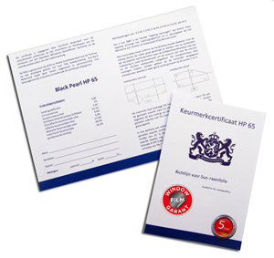 Voorportier-folie KLPD goedgekeurd met speciaal Certificaat bij Art on Wheels glasfolie