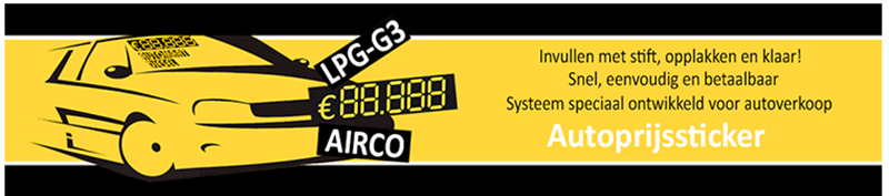 Autoprijsstickers