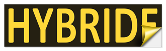 Hybride sticker geel