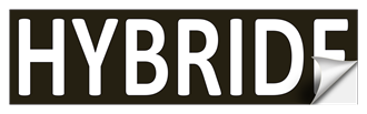 Hybride sticker wit