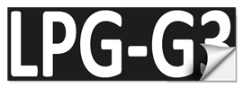 LPG sticker wit