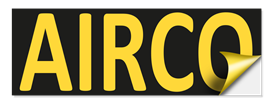 Airco sticker geel